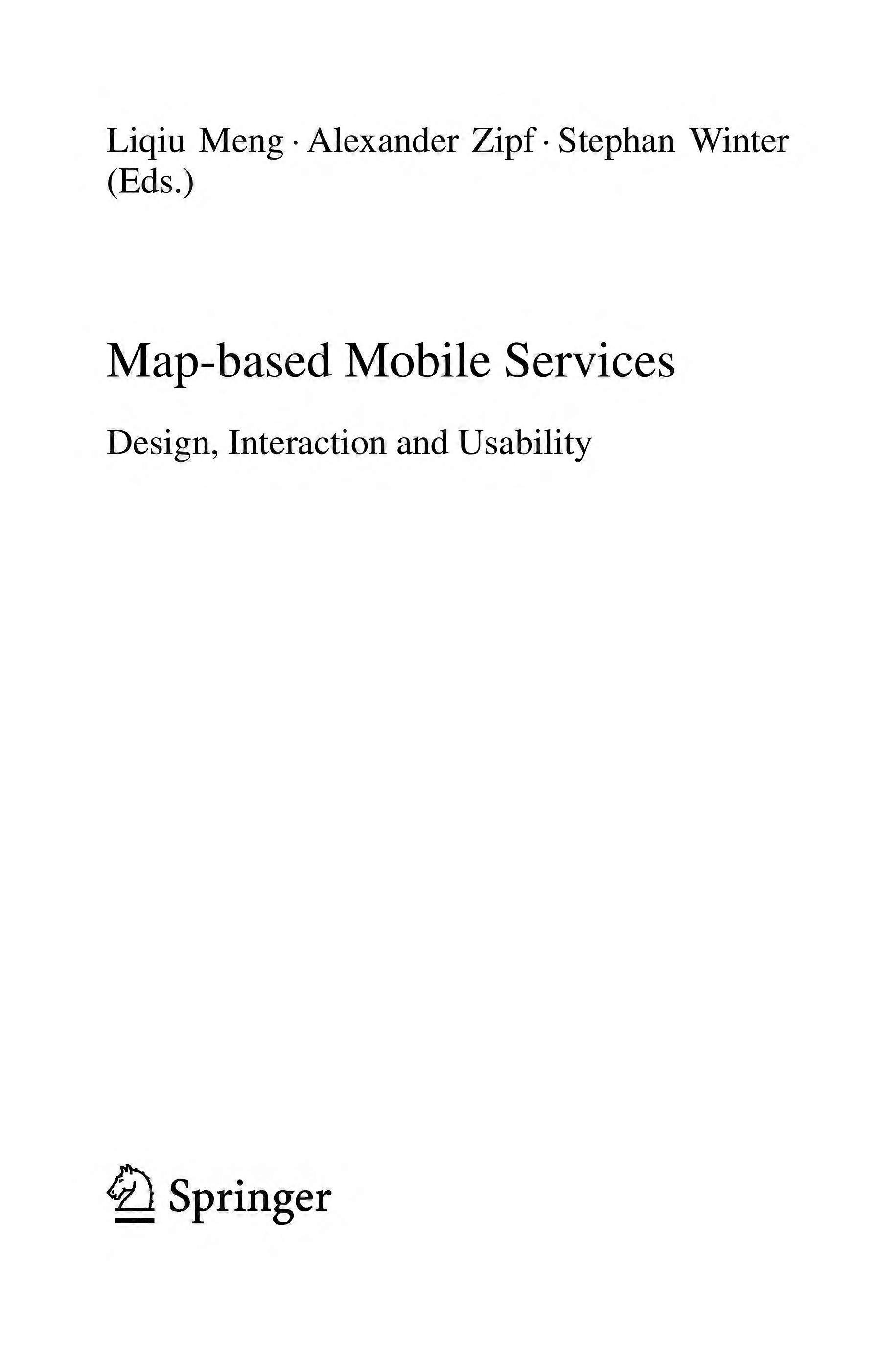 Map-based mobile services design, interaction and usability