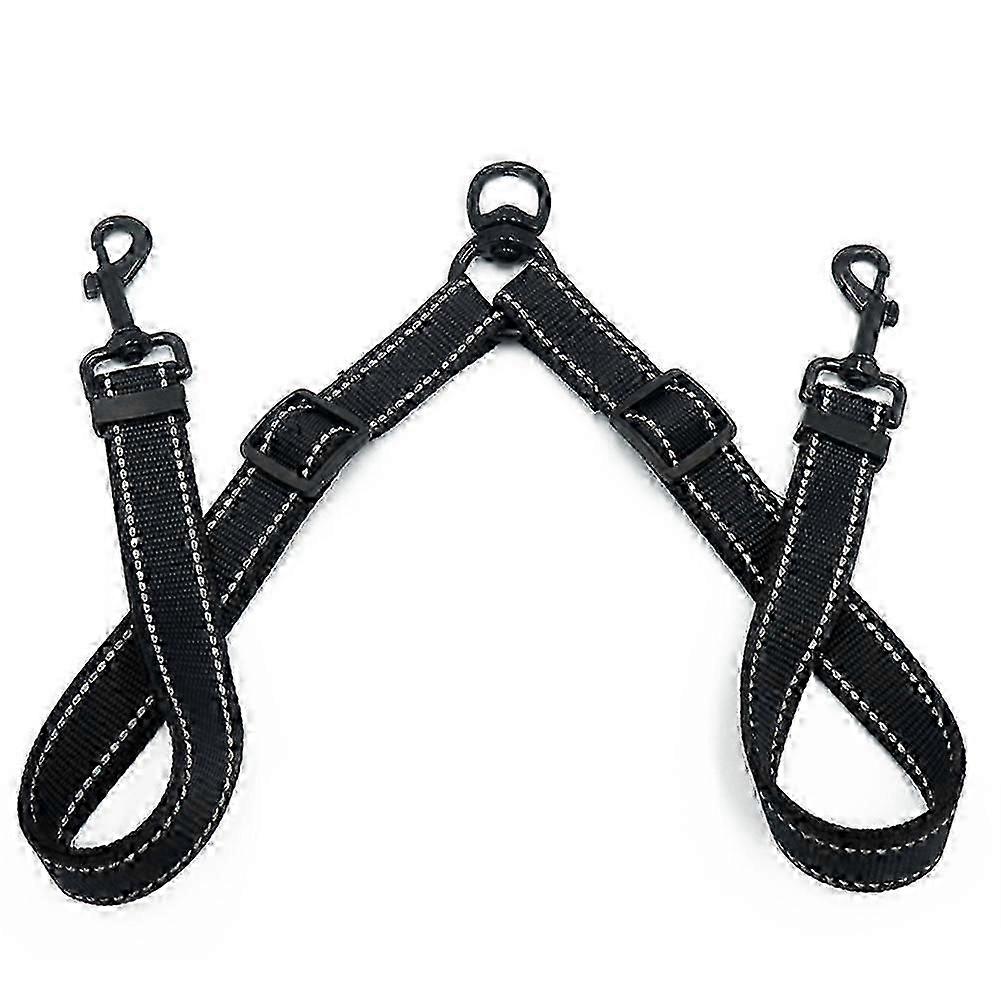 Double Leash Coupler Compatible with Adjustable Heavy Duty Nylon Splitter Compatible with Two Big