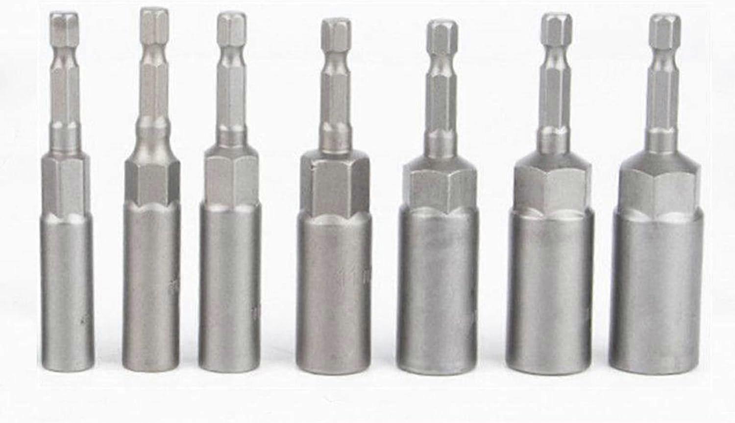 Extra Deep Hex Bit Socket Bolt Nut Driver Bit Set,Power Nut Driver Drill Bit Set,Hex ?Socket Adapter Bolt Drivers Repairing Tool Kit,for Quick Change 