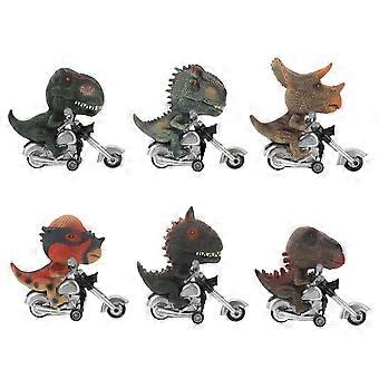 6Pcs Dinosaur Pull Back Cars Toys  Simulation Dinosaur Motorcycle Toy Set Friction Powered Animal Cars for Boys and Girls Indoor Outdoor Playing