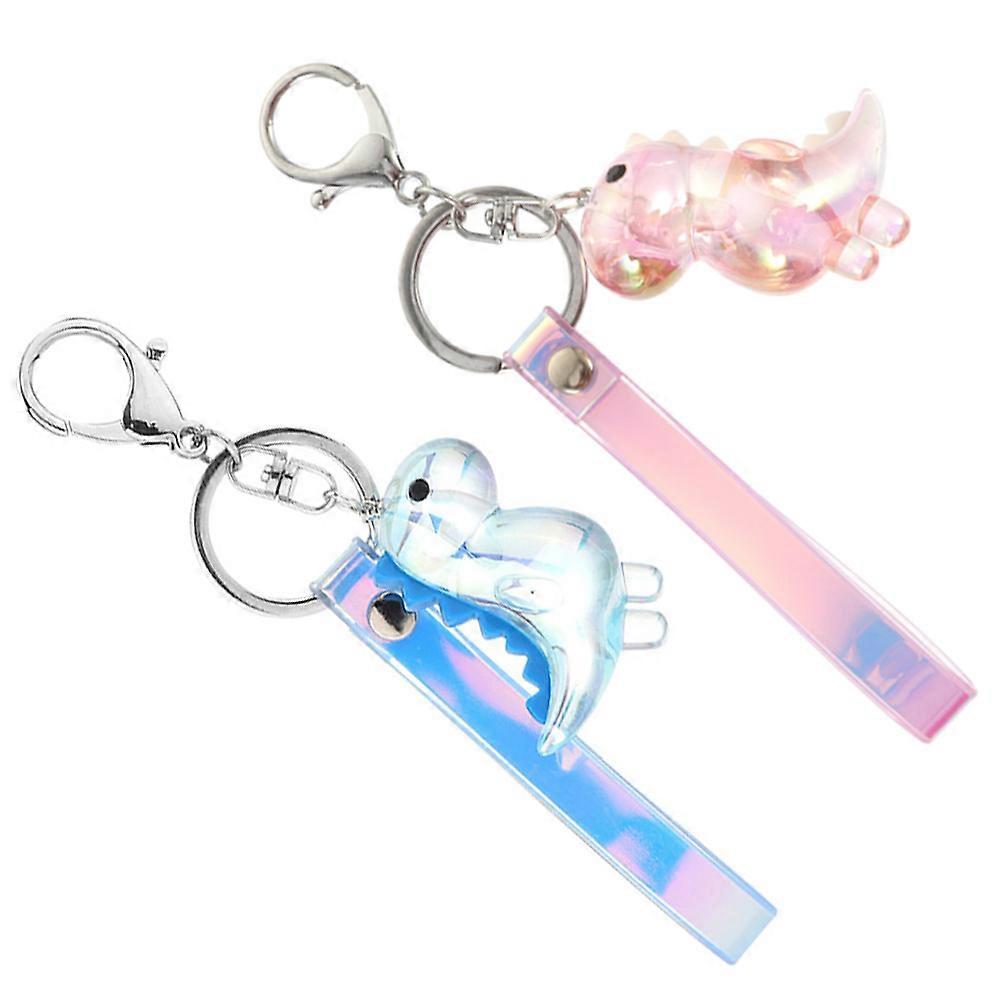 Key Chain Acrylic Dinosaur Key Ring for Decor 2Pcs Bundle