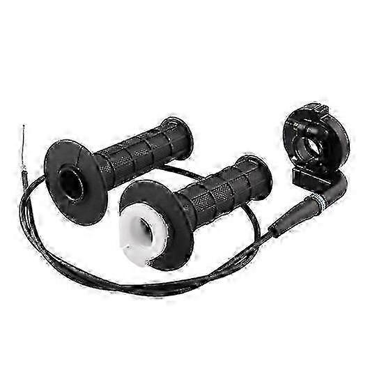 Motorcycle Throttle Handlebars Compatible with 26-27 Models Rubber Grip 12cm Cable