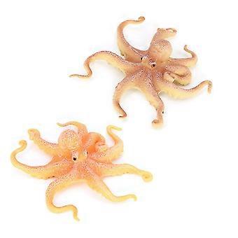 2Pcs Realistic Octopus Figurines,  Ocean Animal PVC Toys for Kids, Educational Marine Life Models, Perfect for Playsets, Cake Toppers, and Decorations