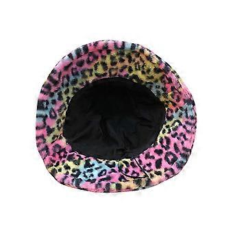 Leoparden-Bucket-Hat, 1 Stück, modisch, warm, Plüsch, Herbst/Winter