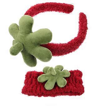 2Pcs Strawberry Face Wash Headband Spa Skincare Head bands Cute Strawberry Makeup Hair Band for Women Girls Non Slip Soft Facial Beauty Headband