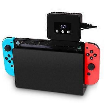 Cooling Fan For Nintendo Switch Dock Set Temperature Display Usb Rechargeable