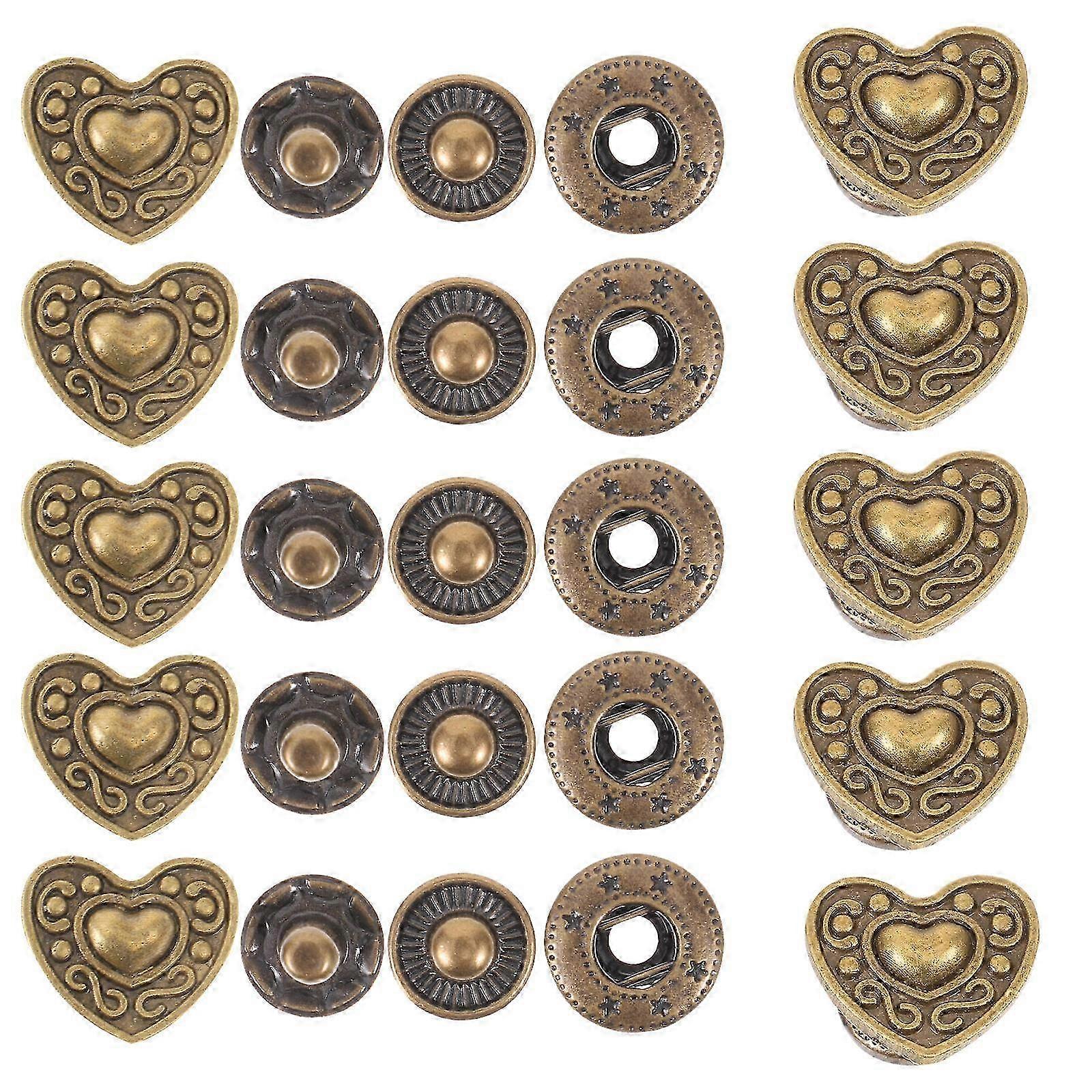 10 Sets Multi-function Metal Snaps Household Snap Buttons Convenient Snap Fasteners