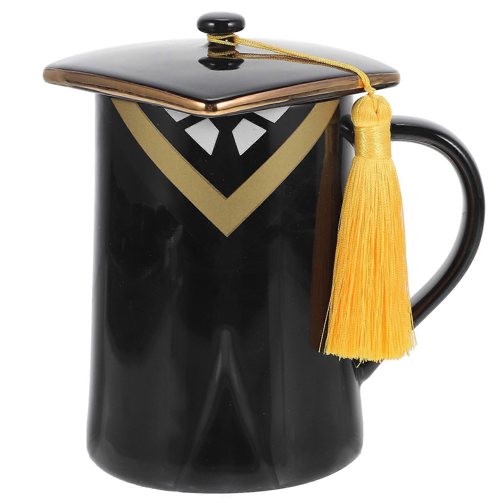 Bachelor Cap Shaped Ceramic Mug for Coffee Drinking with Sturdy Ceramic