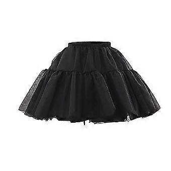 Saias Lolita Crinolina Organza Anágua Vintage Festa Underskirt Cintura Elástica Balanço Saia Gótica para Baile Branco M