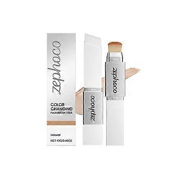Zephoco Natural Color Two-In-One Color-Changing Foundation Stick Is Light, Moist, Natural, Adheres Well Without Powder Sticking, And Has A Thin, Clear