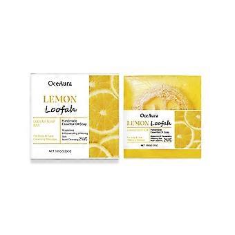 Jabón de baño OceAura Lemon Luffa Jabón de limón Jabón de baño limpiador suave para el cuerpo Control de aceite limpiador refrescante
