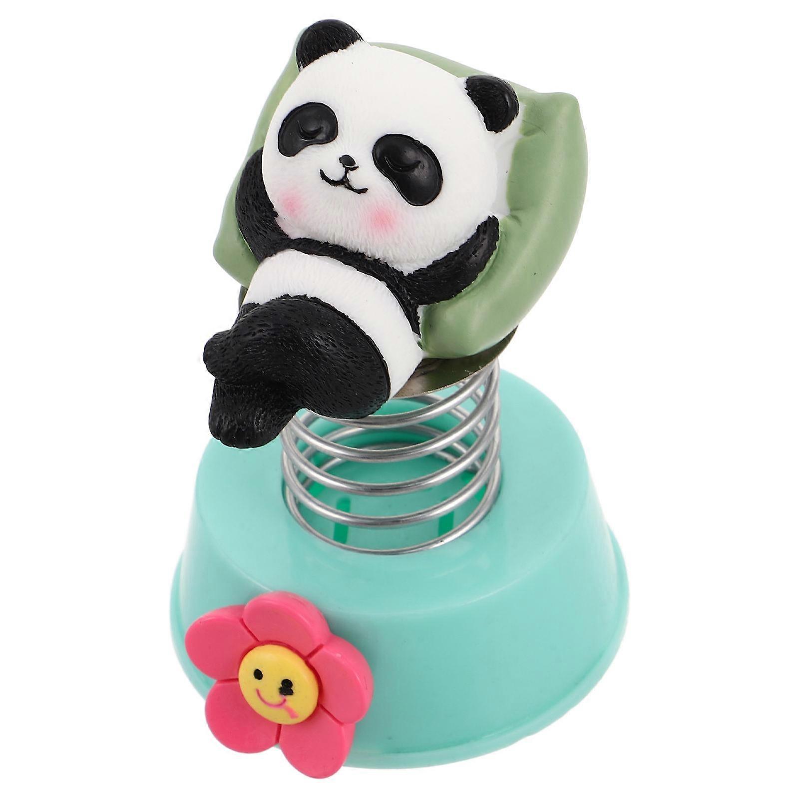 Panda Dashboard Accessory Cute Panda Spring Shaking Ornaments 4Pcs Set