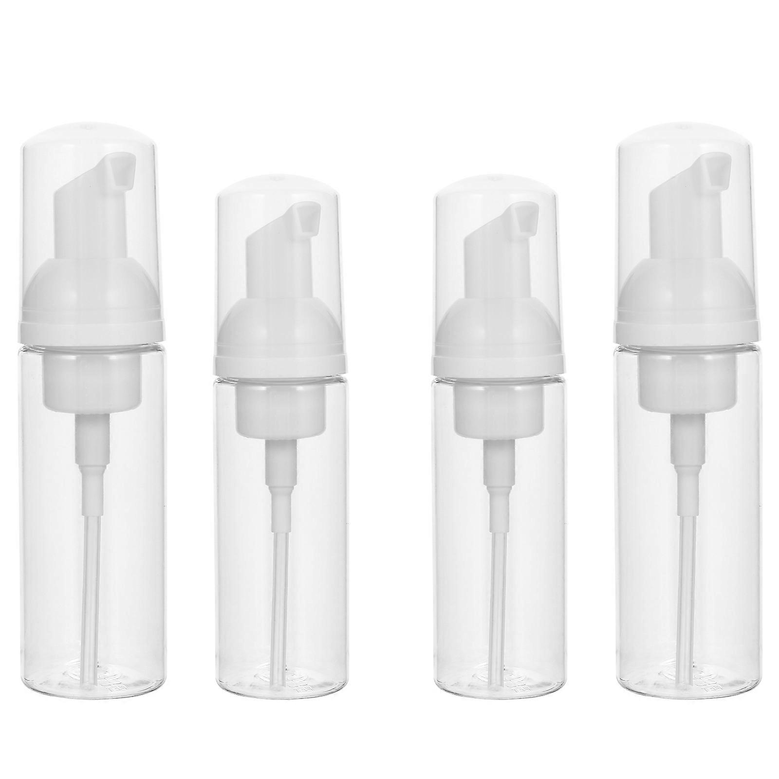 Foaming Maker 4Pcs Refillable Bottles for Liquid Holding White Plastic