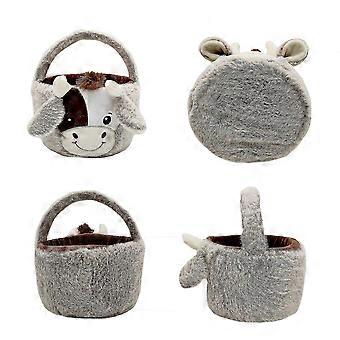 Plush Cow Easter Basket Plush Cow Easter Basket-sy