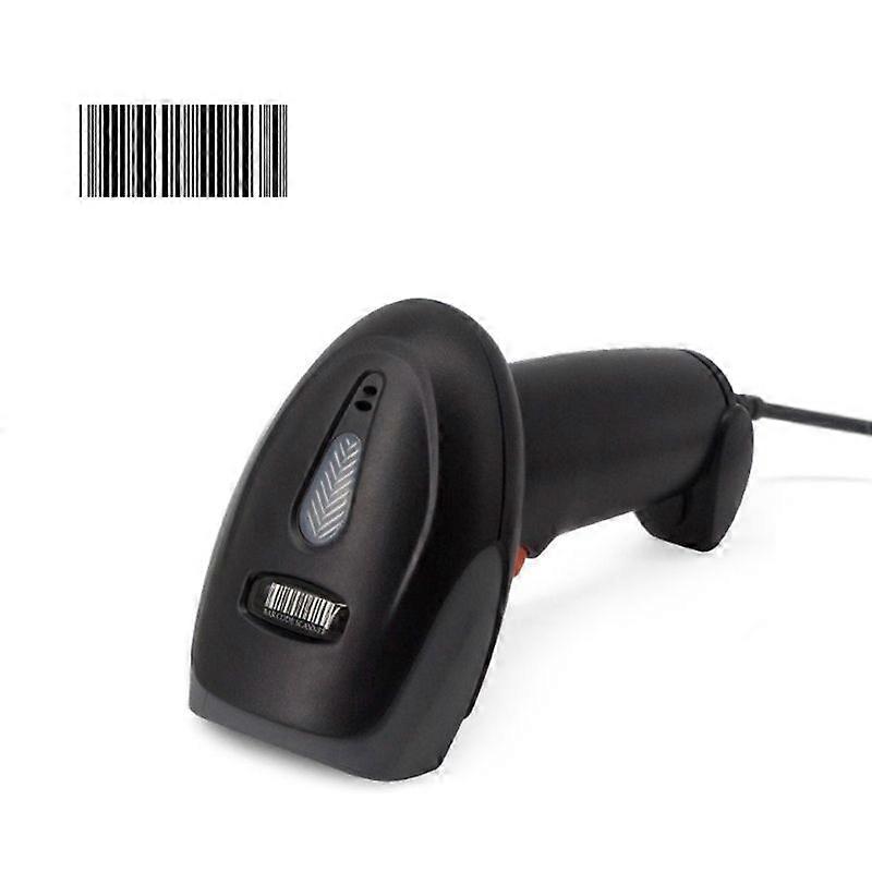 Supermarket Laser Barcode Scanner, Model: One-dimensional Wired (Black)