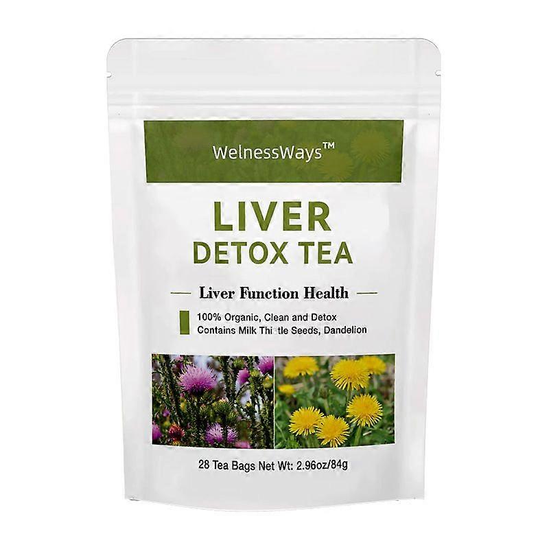 WellnessWays Natural Herbal Tea with Milk Thistle & Dandelion 28 Tea Bags