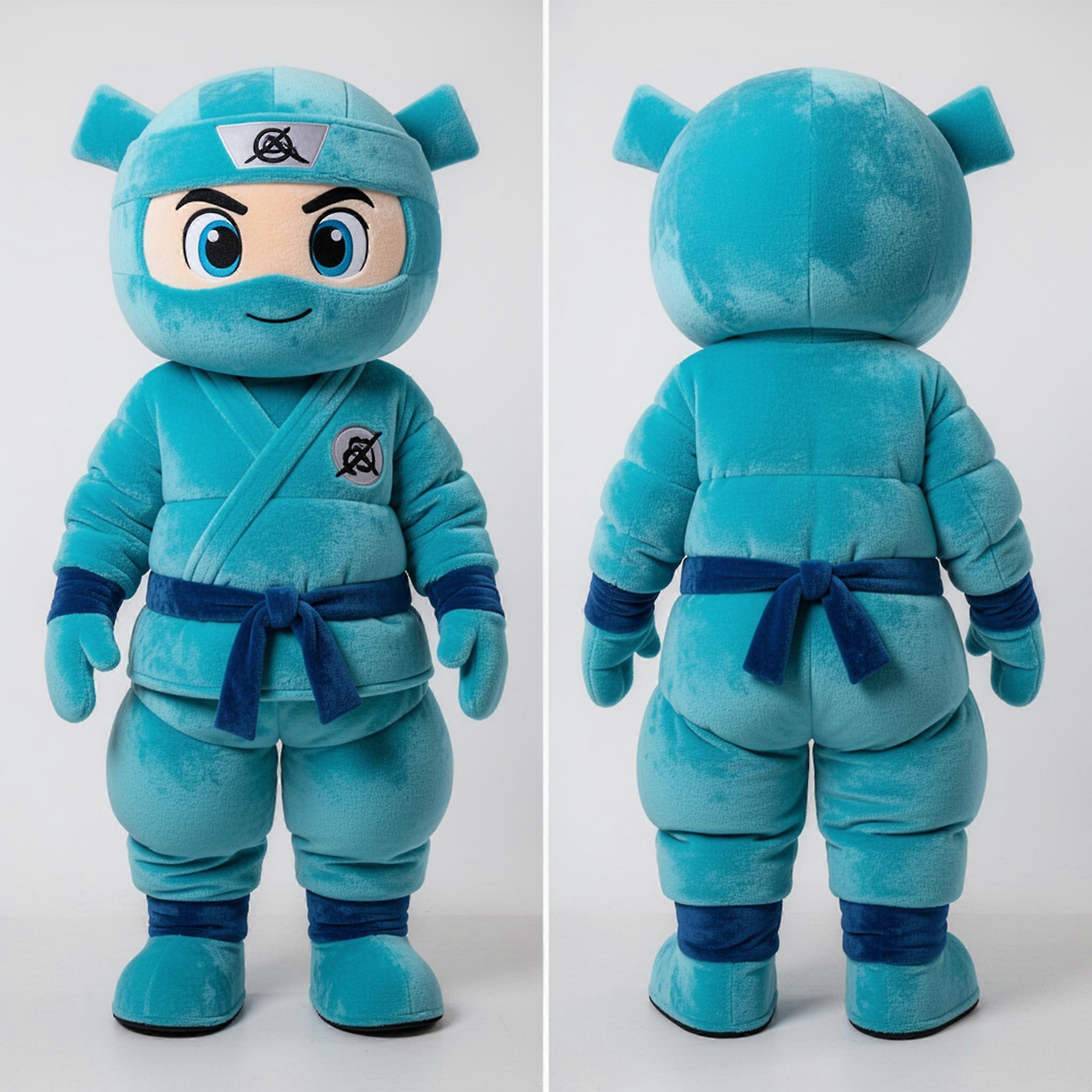 MASTICOT Cyan Agile Ninja Mascot