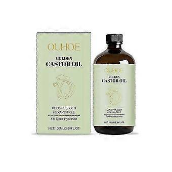 Cold-Pressed Hexane Free Castor Oil for Hair Growth Eyelash Enhancement Skin Moisturizer