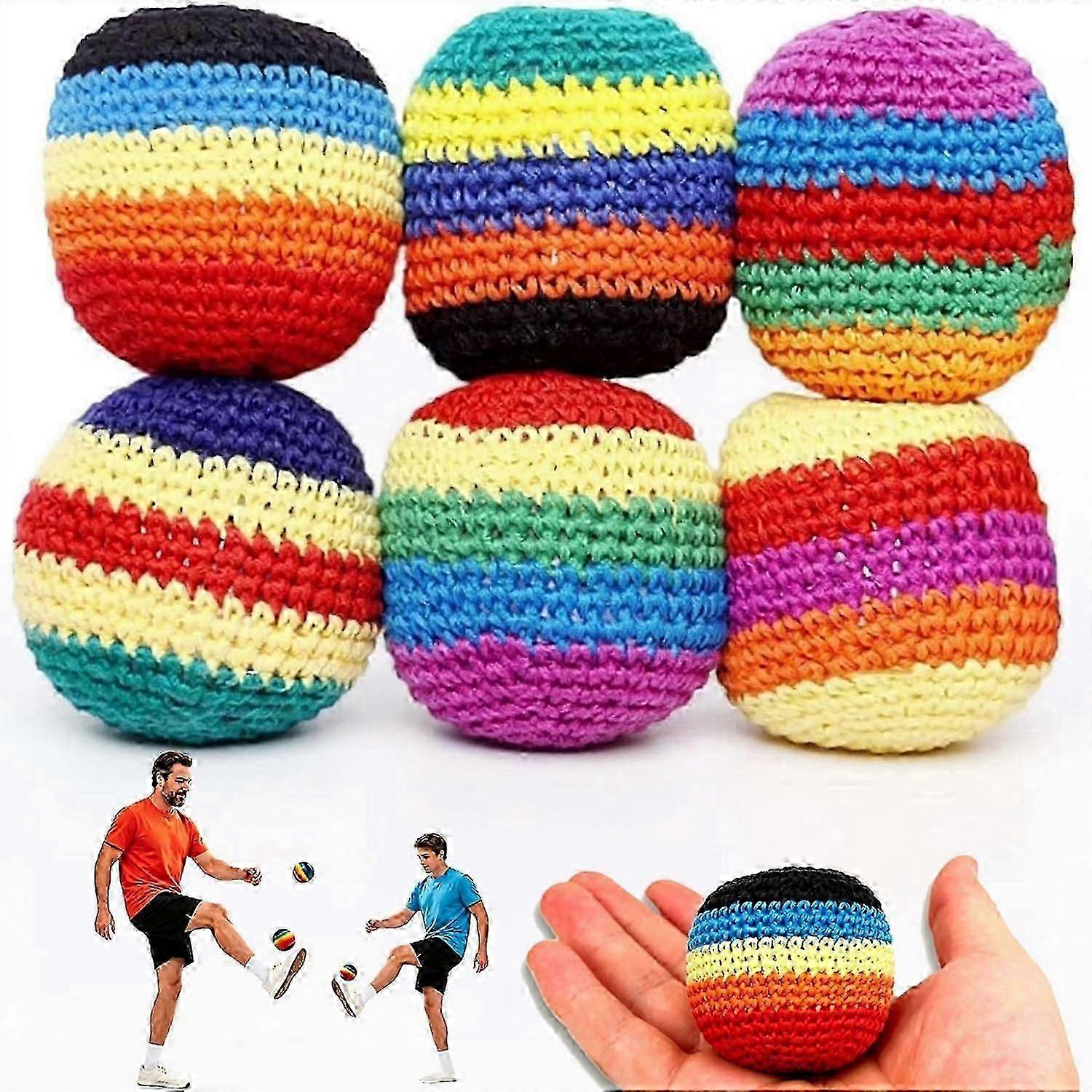 6-Pack Crochet Kick Ball Set
