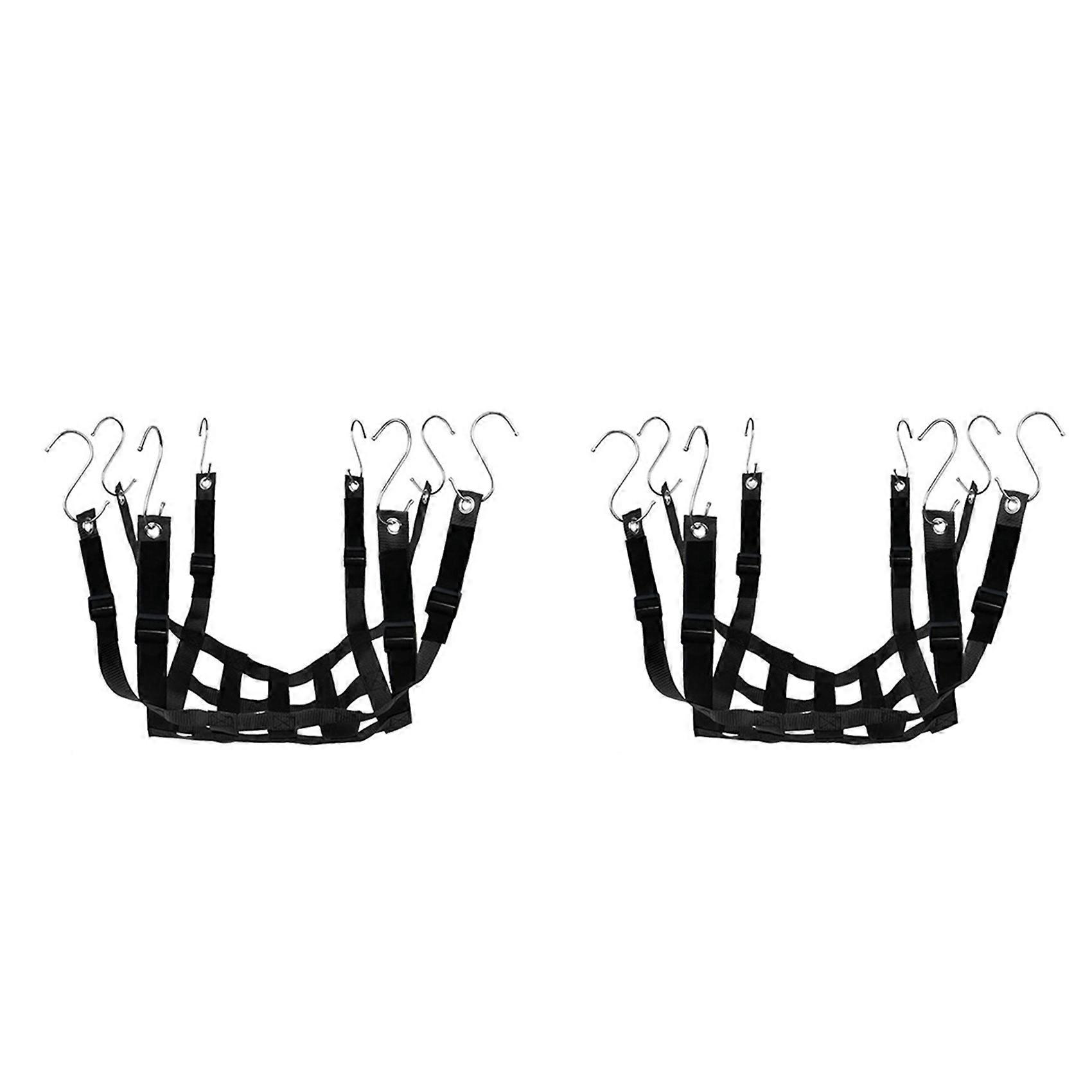 2X Adjustable Height Planter Inserts Elastic Planter Lift Riser Insert with Hooks Planter Inserts for Pots Planter