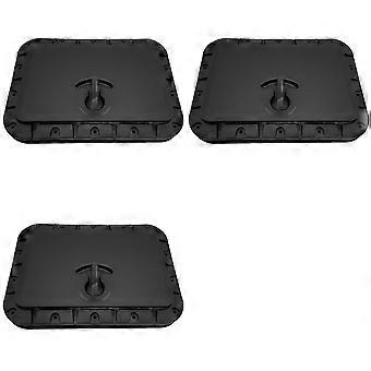 3X Marine Deck Plate Square Hatch Pull Out Handle Hatch for Boat Kayak Canoe Boat Parts Accessories