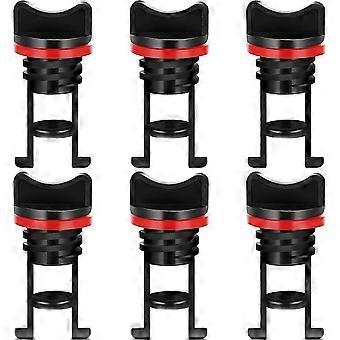 Nylon Kayak Drain Plugs, Threaded Scupper Plugs for Kayak, Dinghy, Canoe, Boat (Red, 6 Pieces)