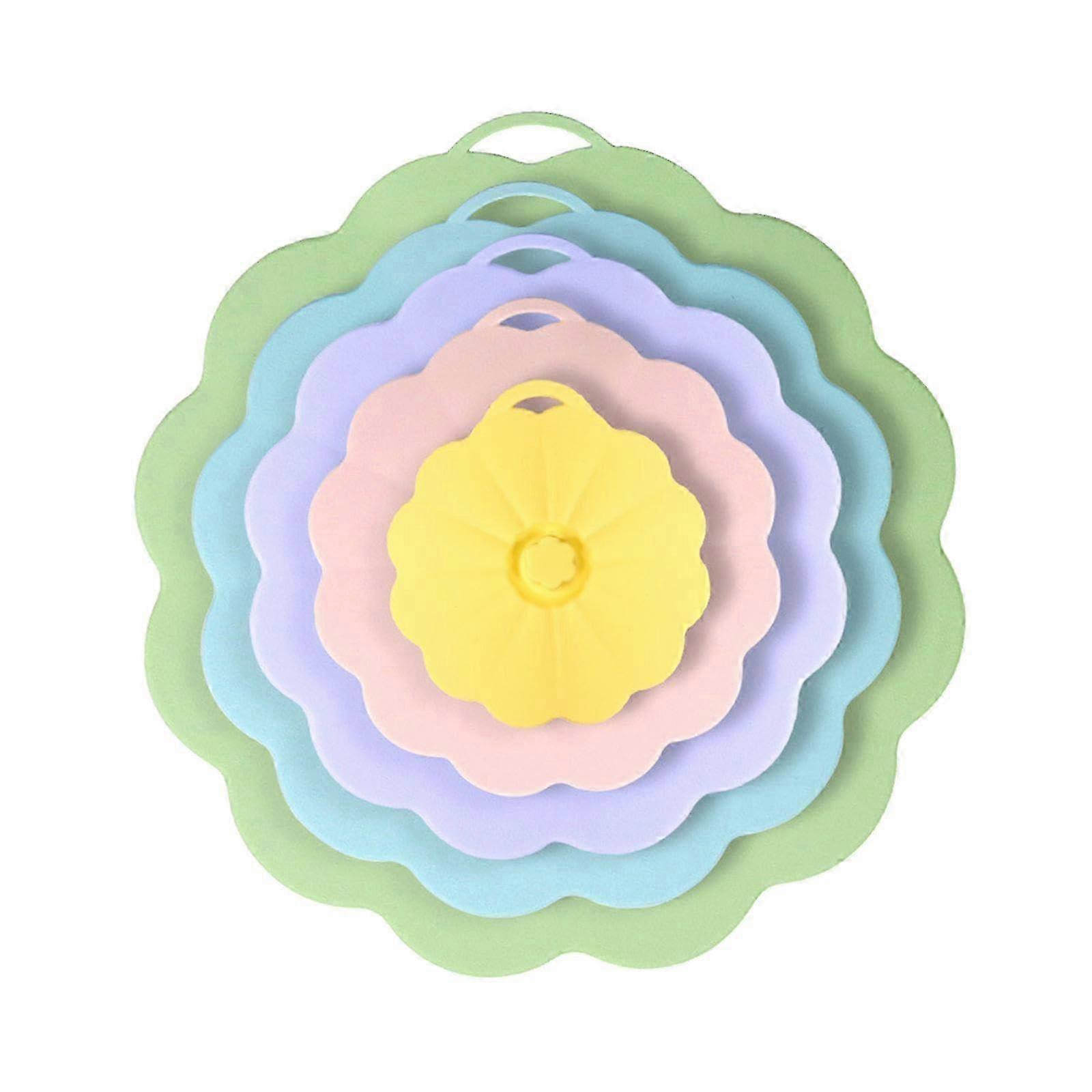 Multicolor Silicone Bowl Covers 5 Pack