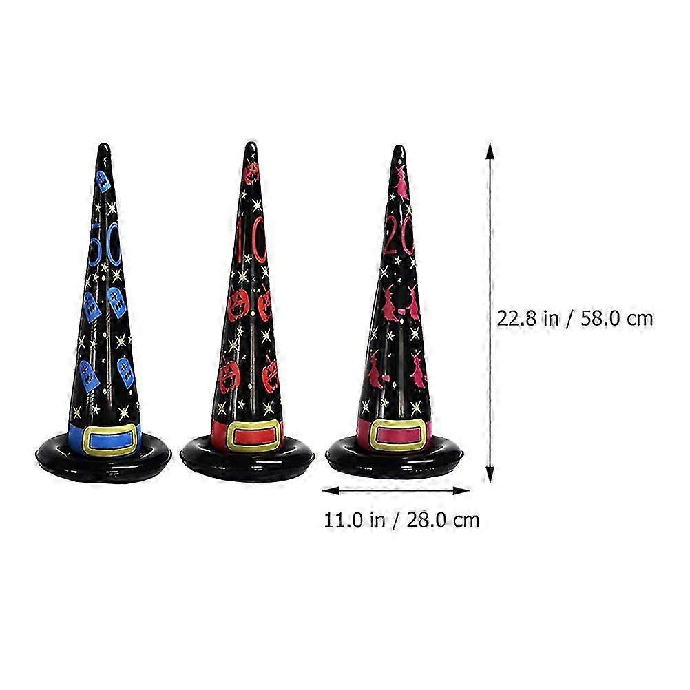 Halloween Inflatable Witch Hat Ring Toss Game Playing Set 1 Set
