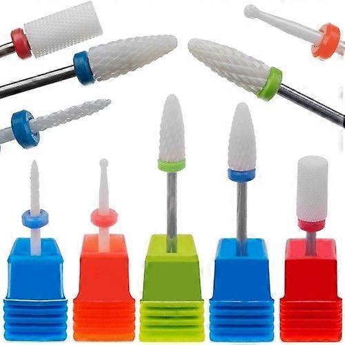 Ceramic Bits for Electric Nail File - 5-piece [XR]