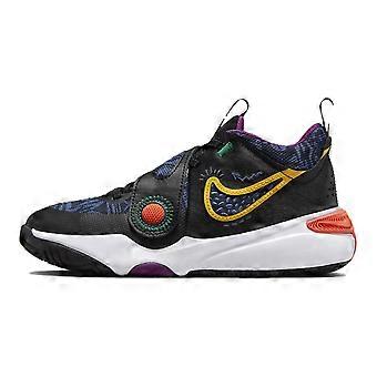 Nike Team Hustle D 11 Lage Basketbalschoenen Zwart Geel Unisex FQ7375-001