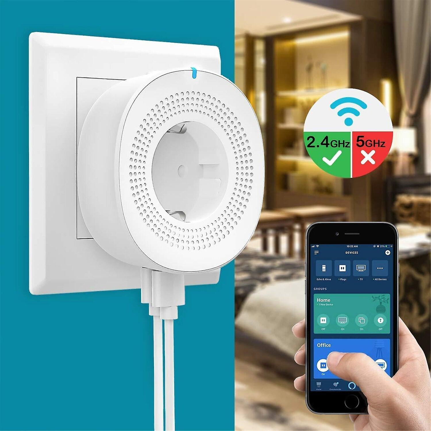 Smart Socket 2.4ghz Wifi App Remote Control 2 * Usb Output Smart Socket Work With Alexa Google Home Ifttt