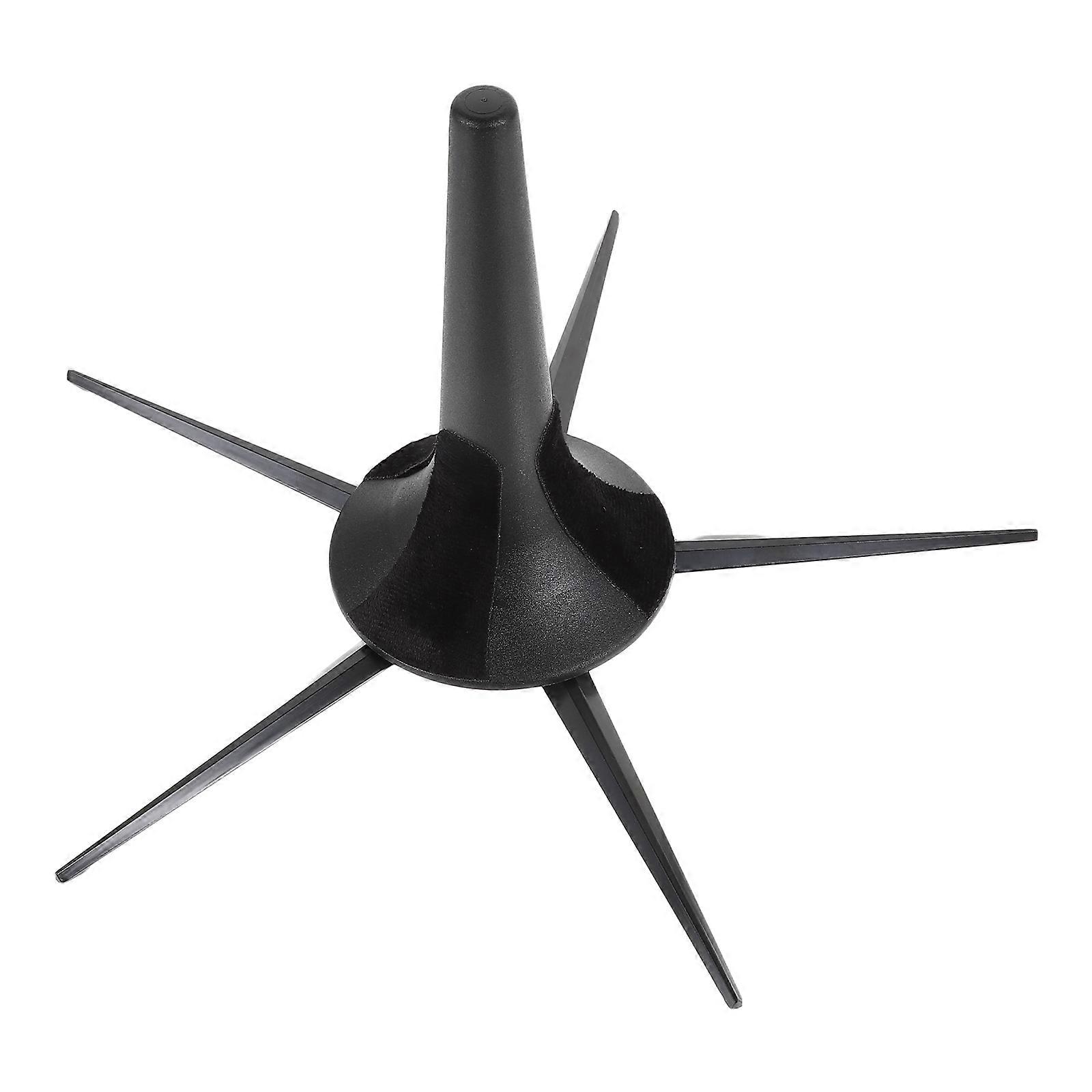 Black Foldable Five-Leg Trumpet Display Stand Durable