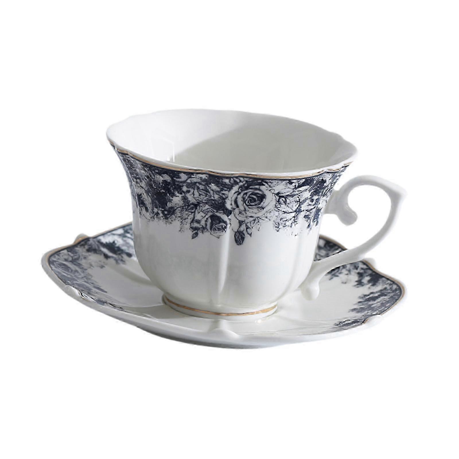 Blue White Ceramic Tea Mug Set