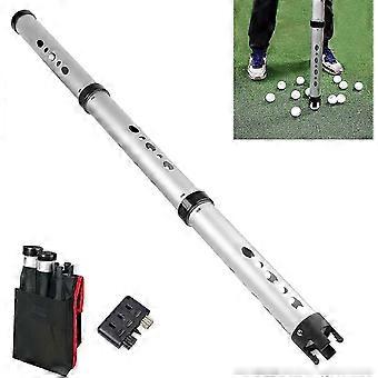 Golf Ball Retriever Tool Golf Ball Picker Upper with Storage Bag and Golf Club Cleaner Brush Kit Ball Tube for PutterJJ