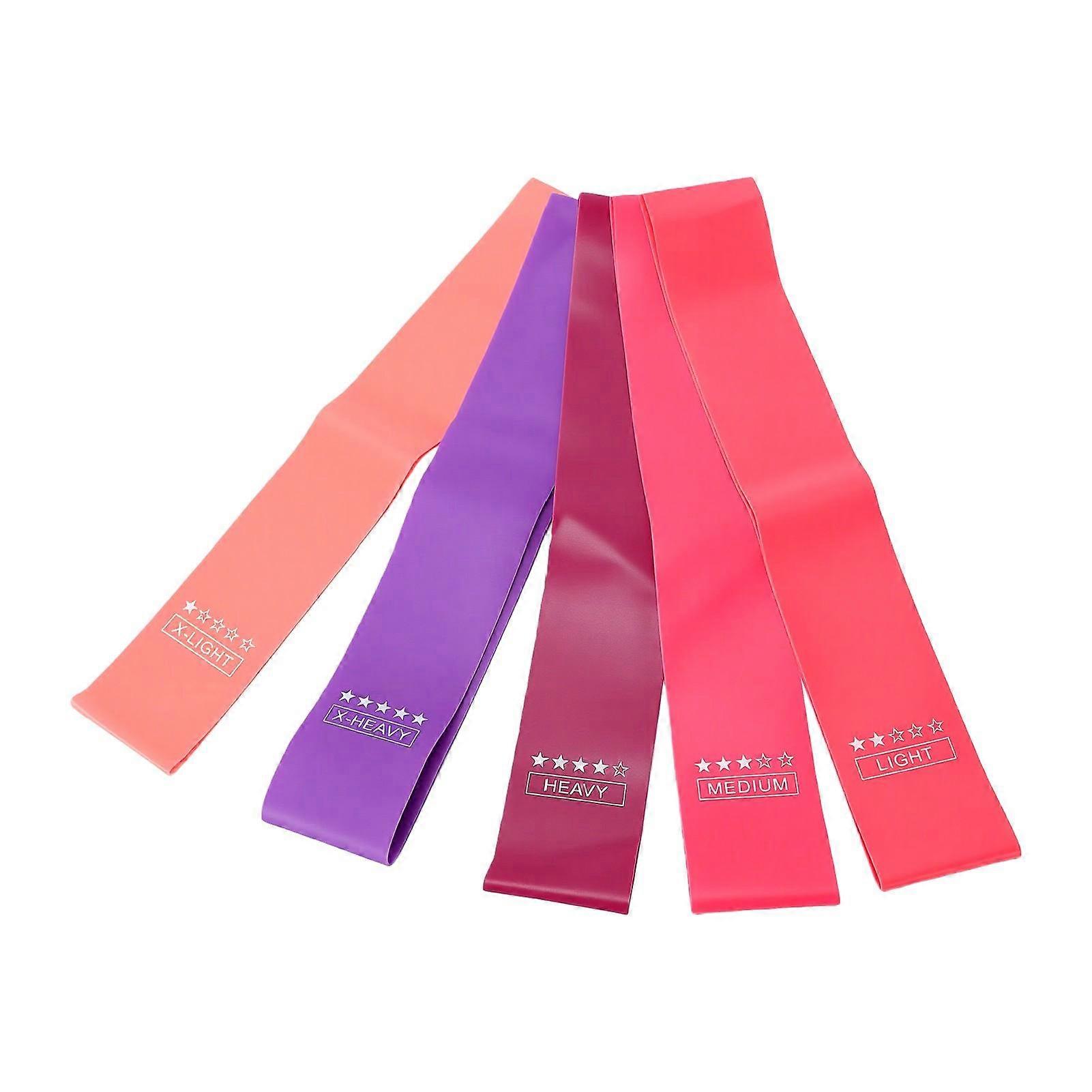 5PCS Resistance Band Strength Training Skin Friendly Lightweight Portable Versatile Exercise Loop