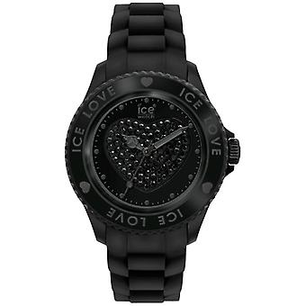 Ice-love Quartz Analog Woman Watch with LO Silicone Bracelet. Bk. S.S.10