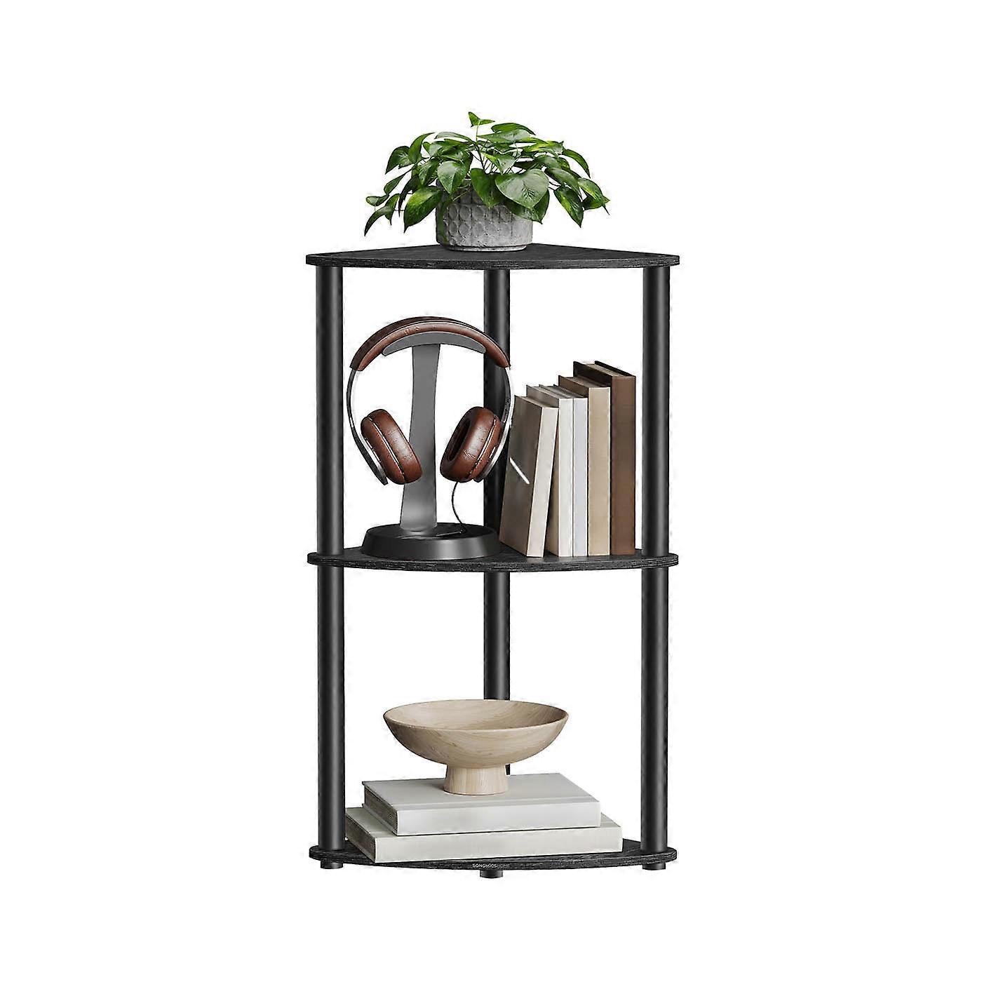 Superfast Toolless Assembly Corner Shelf Stand 3-Tier Ink