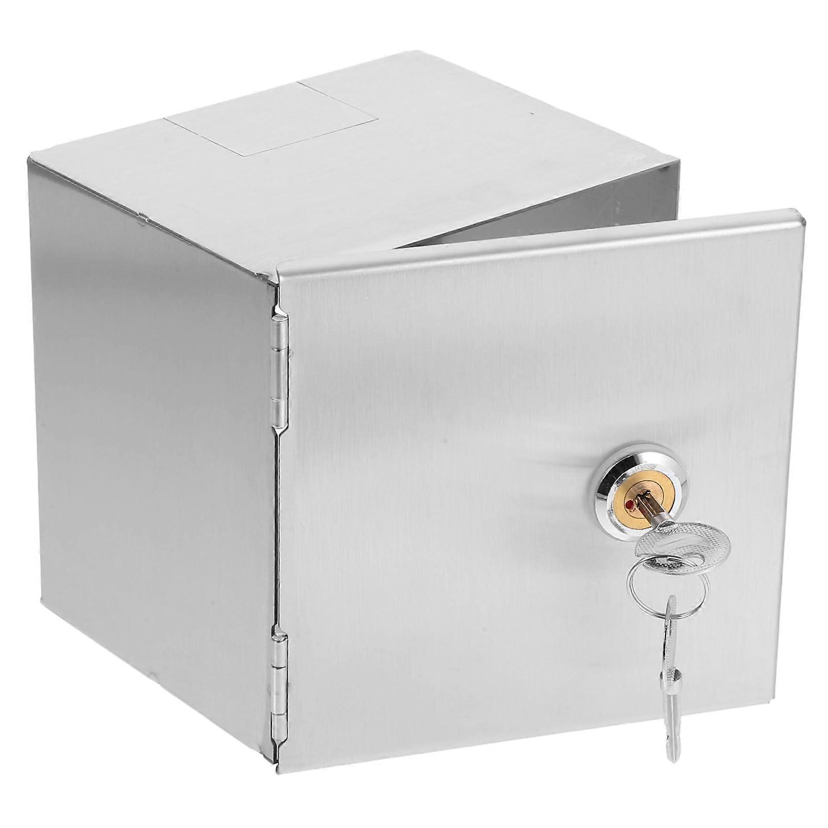 Lockable Wall Socket Cover Stainless Steel Outlet Protector AntiTheft Weatherproof Box for 86 Type Switches