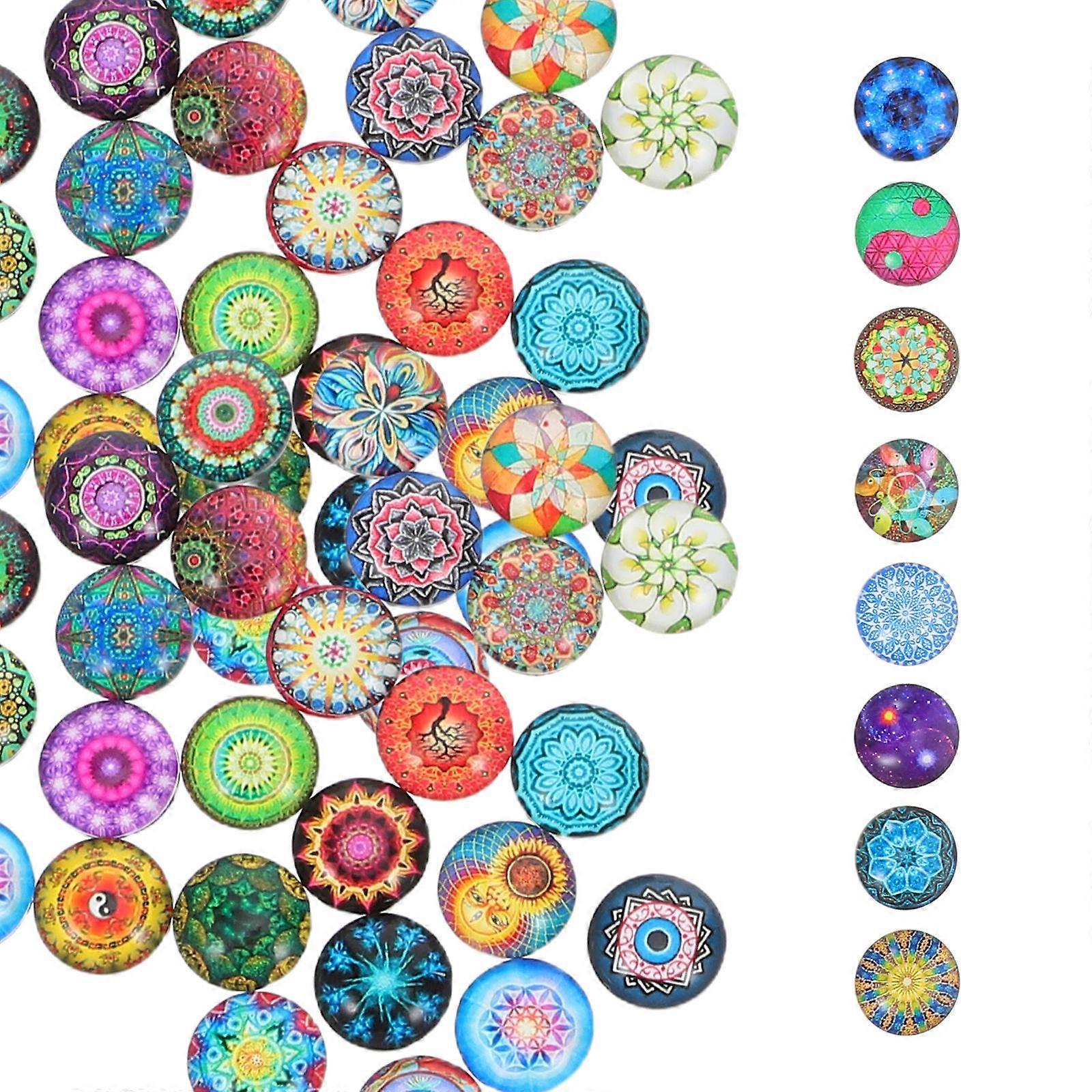 Assorted Colour Glass Half Round Tiles
