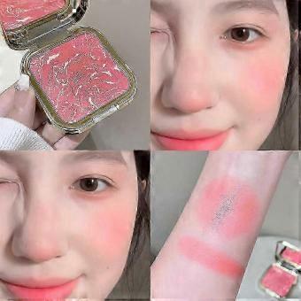 Soft Glow Gradient Baked Blush with Pearl Shimmer Contouring &Highlighting Color