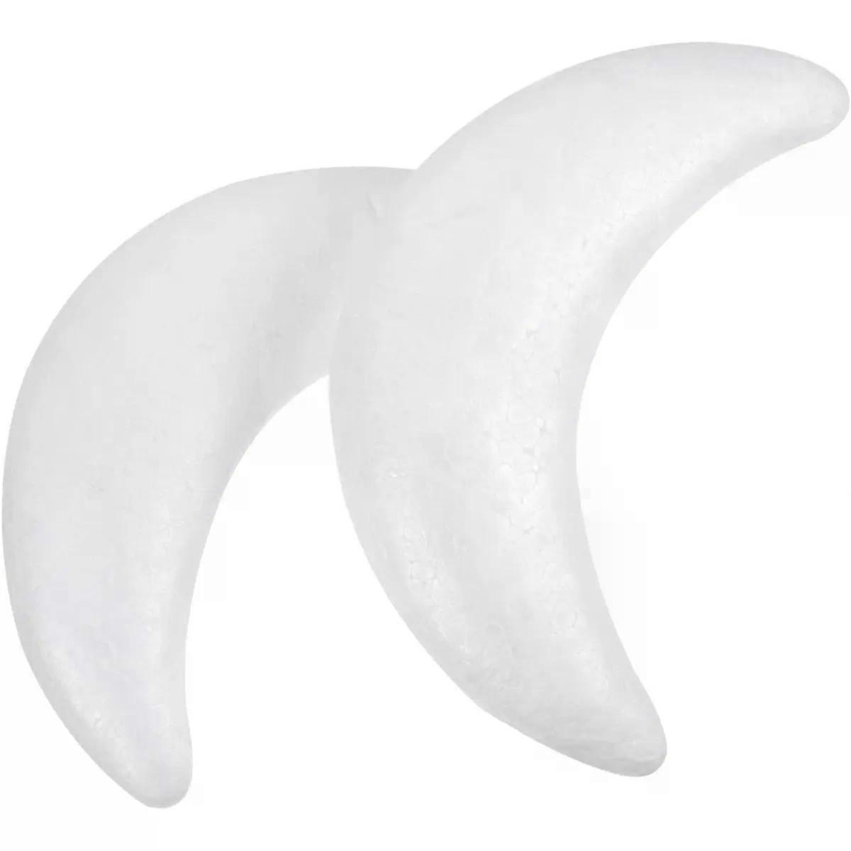 2 Pcs Moon Shaped Foam Cake Model for Practice Decoration