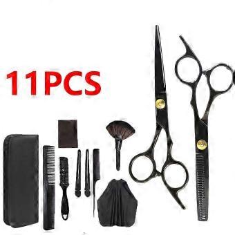 11-Piece Heat-Resistant Hair Scissors Set Ergonomic