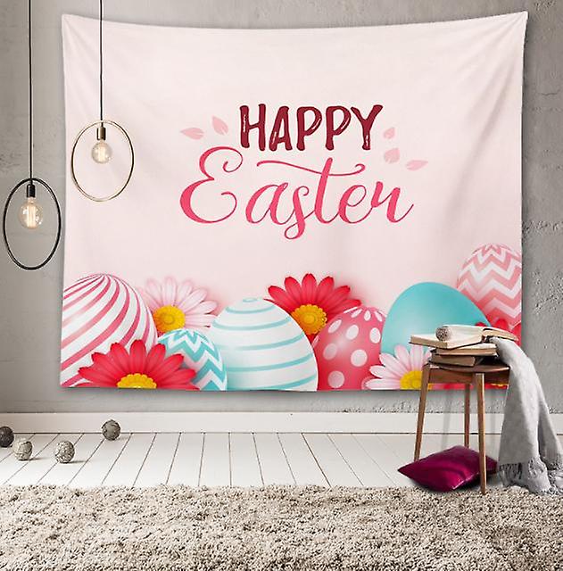 2022 Brand Easter Colorful Cartoon Rabbit Letters Background Cloth Party Decoration Tapestry Painting