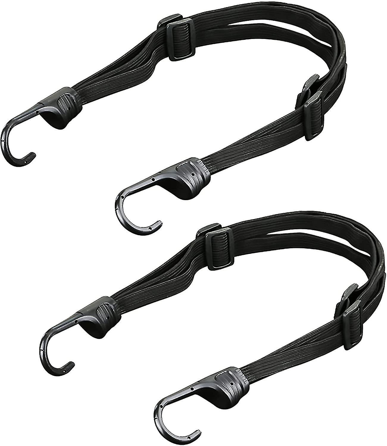 2pcs Heavy Duty Bungee Cords With Hooks Flat Bungee Bike Lock Elastic Bike Strap Adjustable Bungee