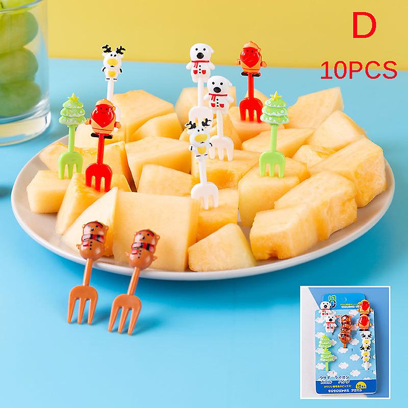 Cartoon Fruit Fork Set Party Buffet Dessert Food Cocktail Sandwich Bento Stick