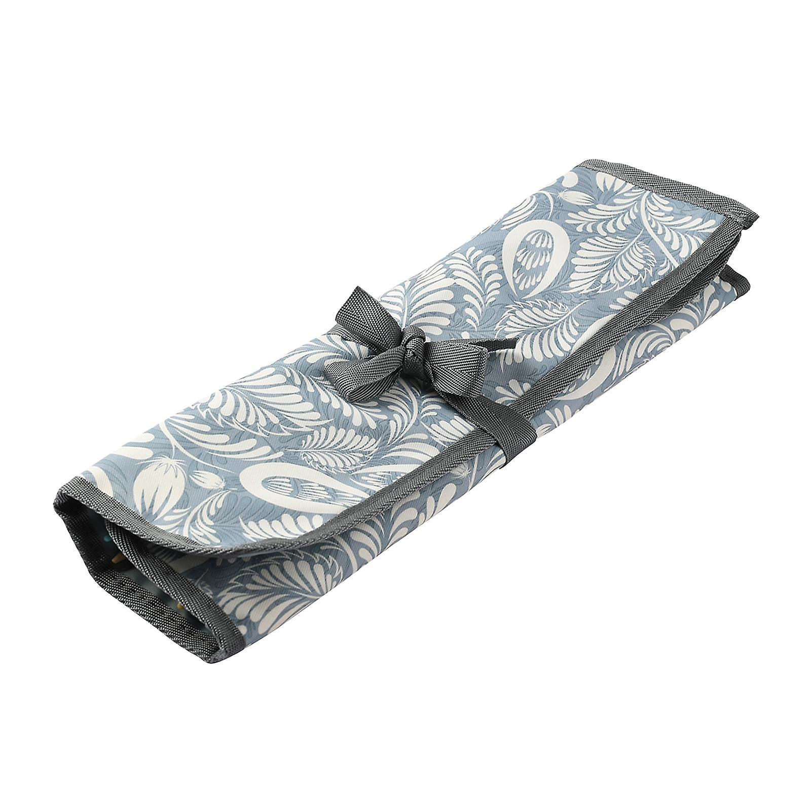 Empty Crochet Hook Storage Case Knitting Needles Sewing Accessories Bag Gray