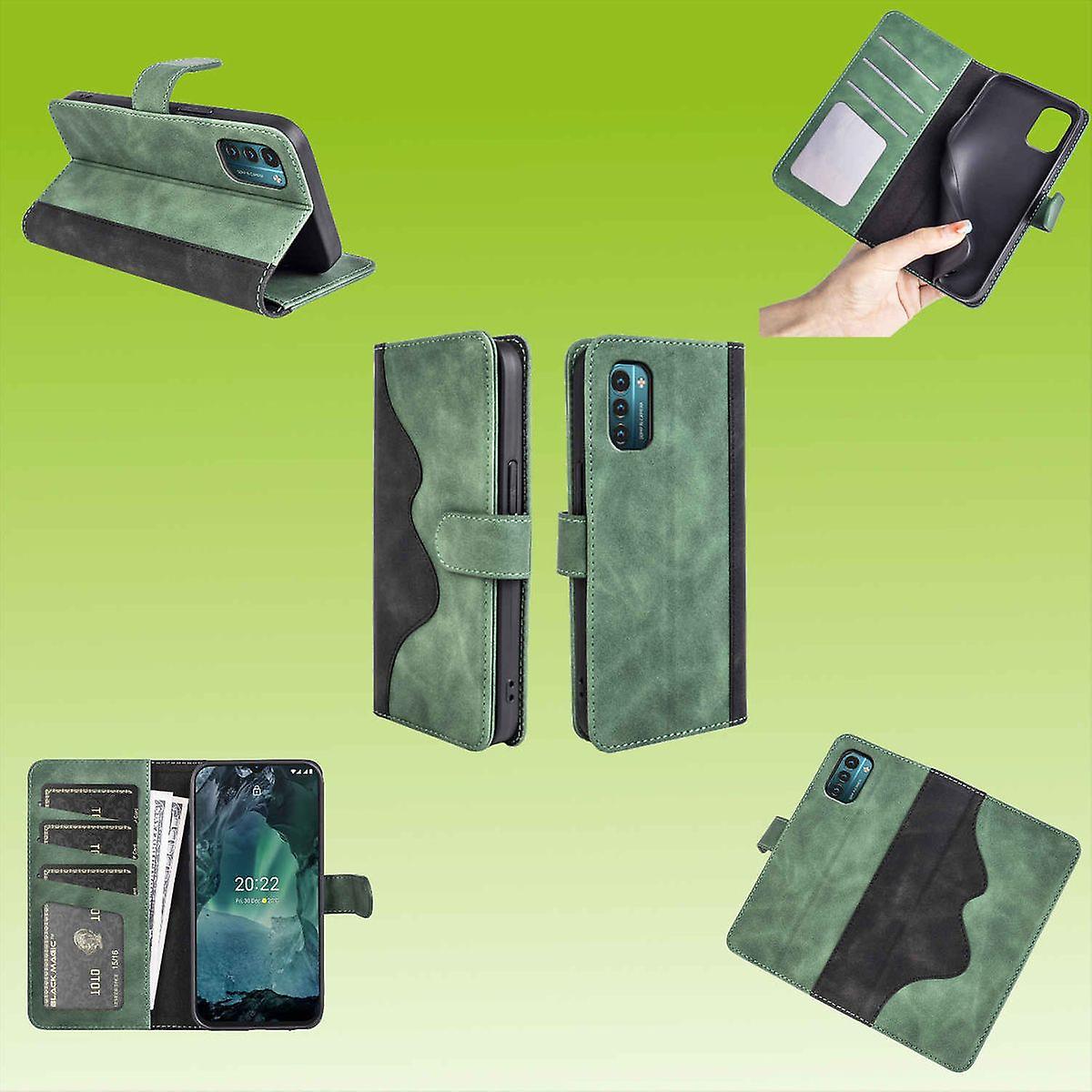 For Samsung Galaxy A03 Design Wallet Premium Green Protective Case Cover Cases New Accessories