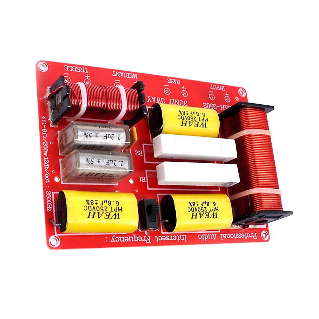 3 Way 250W Speaker Crossover Audio Filter Frequency Divider Hi/Mi/Lo