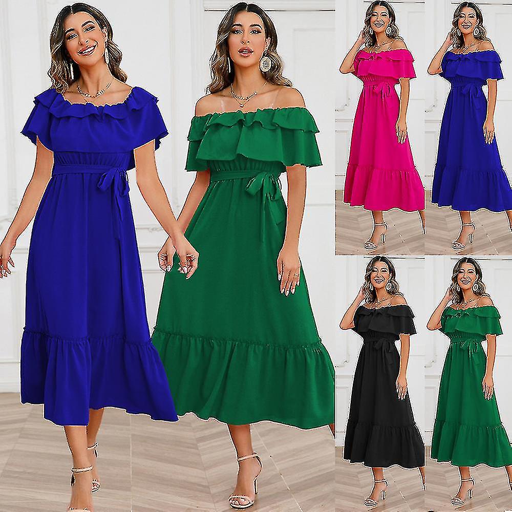 Col Col Robe Midi Off-the-shoulder