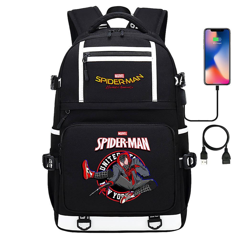 18 ιντσών Spiderman USB Laptop Backpack - Super-Hero Design για τη νεολαία, φοιτητές, άνδρες, γυναίκες - μεγάλη χωρητικότητα τσάντα ταξιδιού